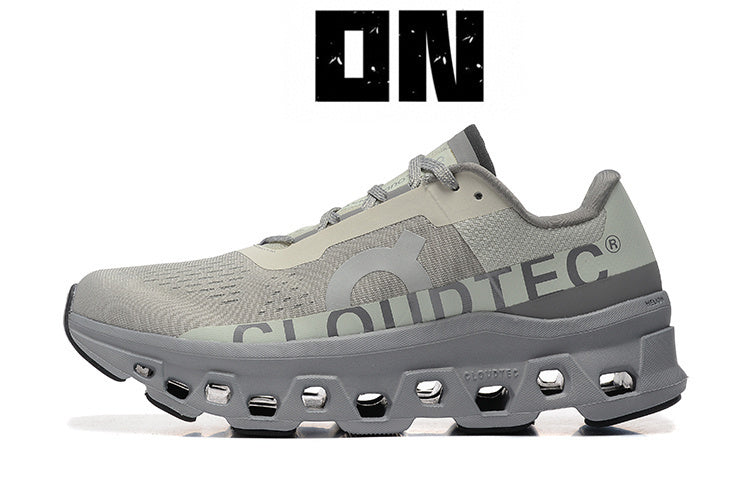 On Running Cloudmonster Sneakers Ice White | Metallic Gray