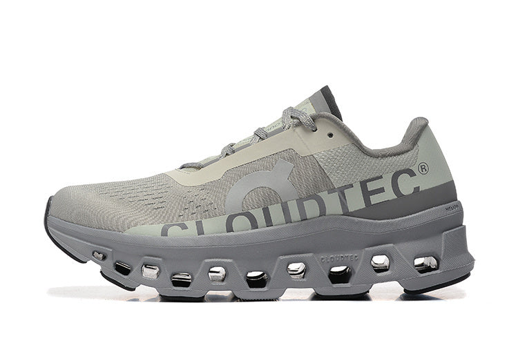 On Running Cloudmonster Sneakers Ice White | Metallic Gray