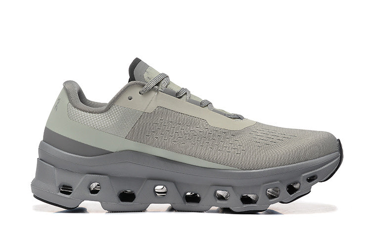 On Running Cloudmonster Sneakers Ice White | Metallic Gray