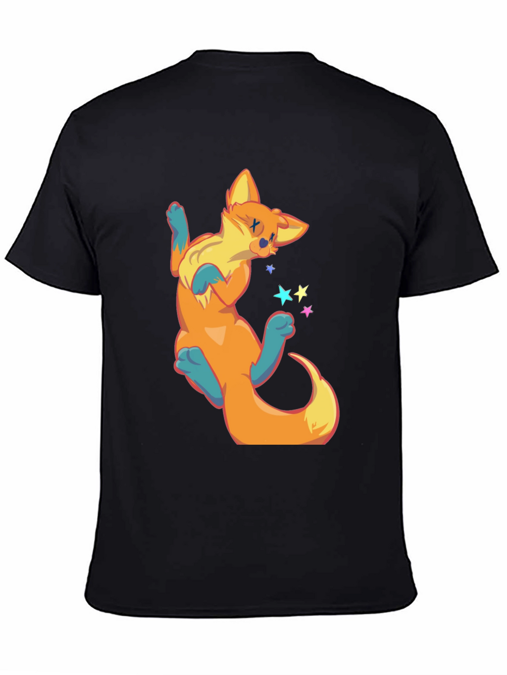 Cartoon Fox Graphic T-Shirt