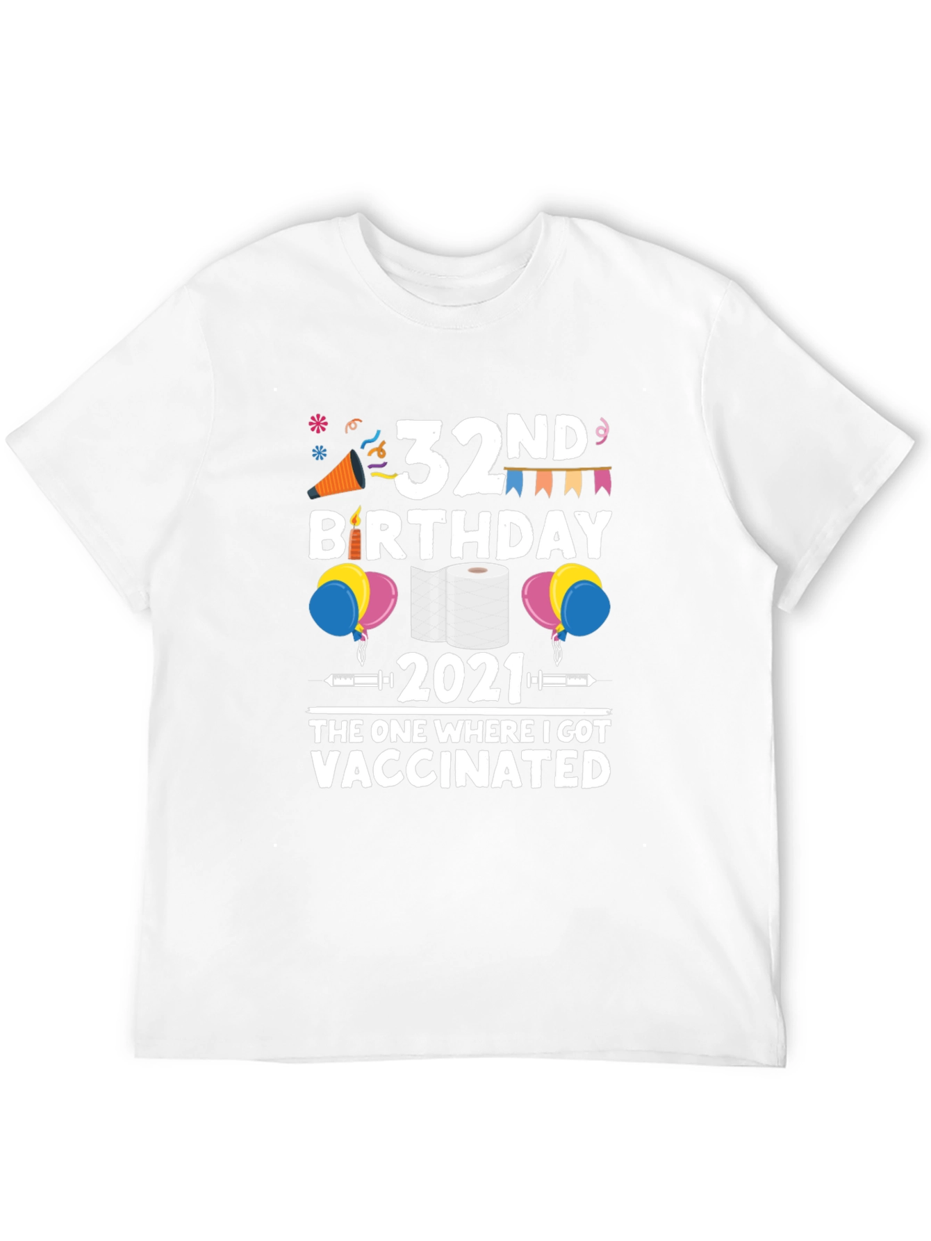 32nd Birthday 2021 Vaccinated T-Shirt