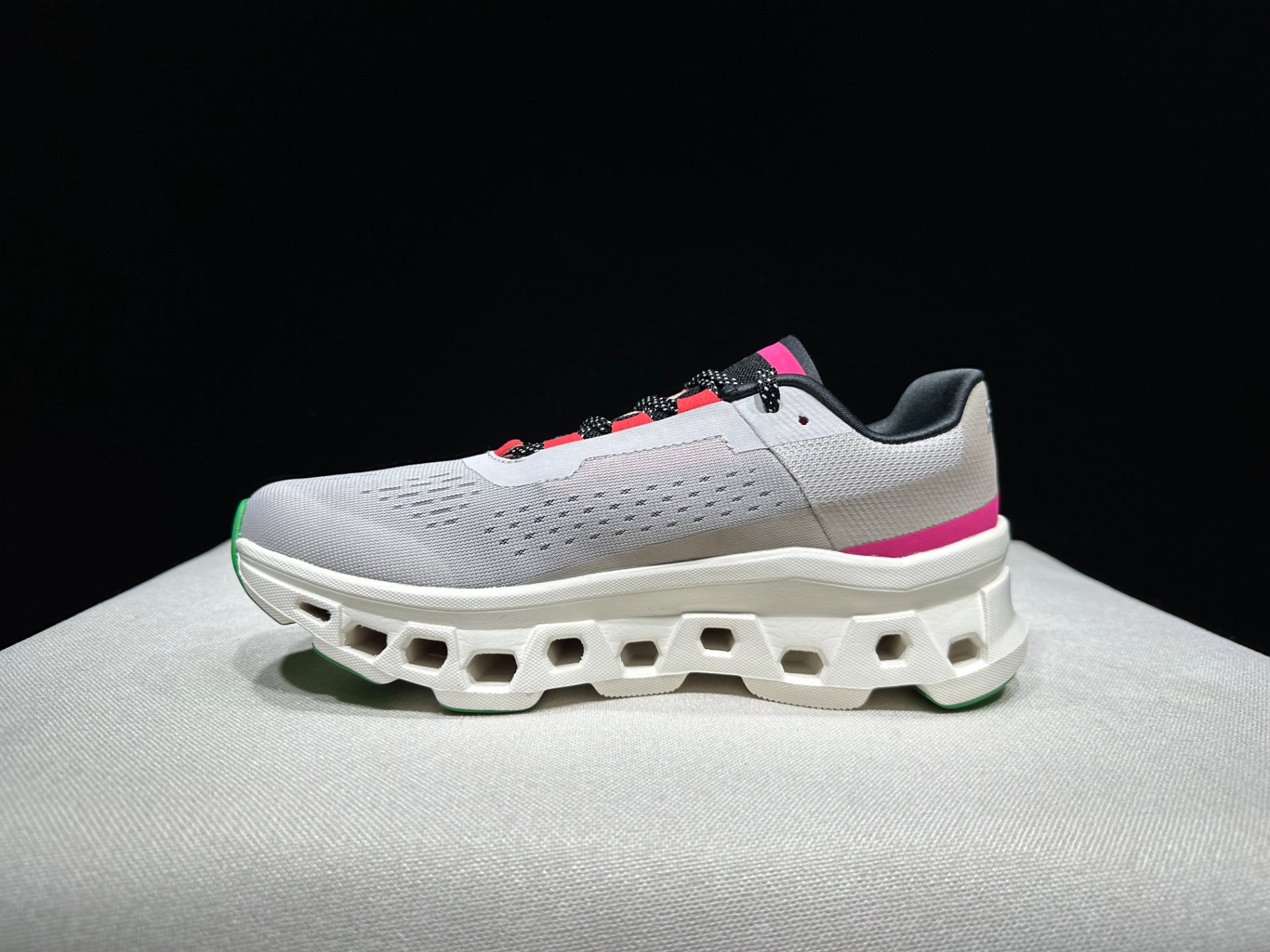 On Running Cloudmonster Sneakers Silver Gray | Orange Pink
