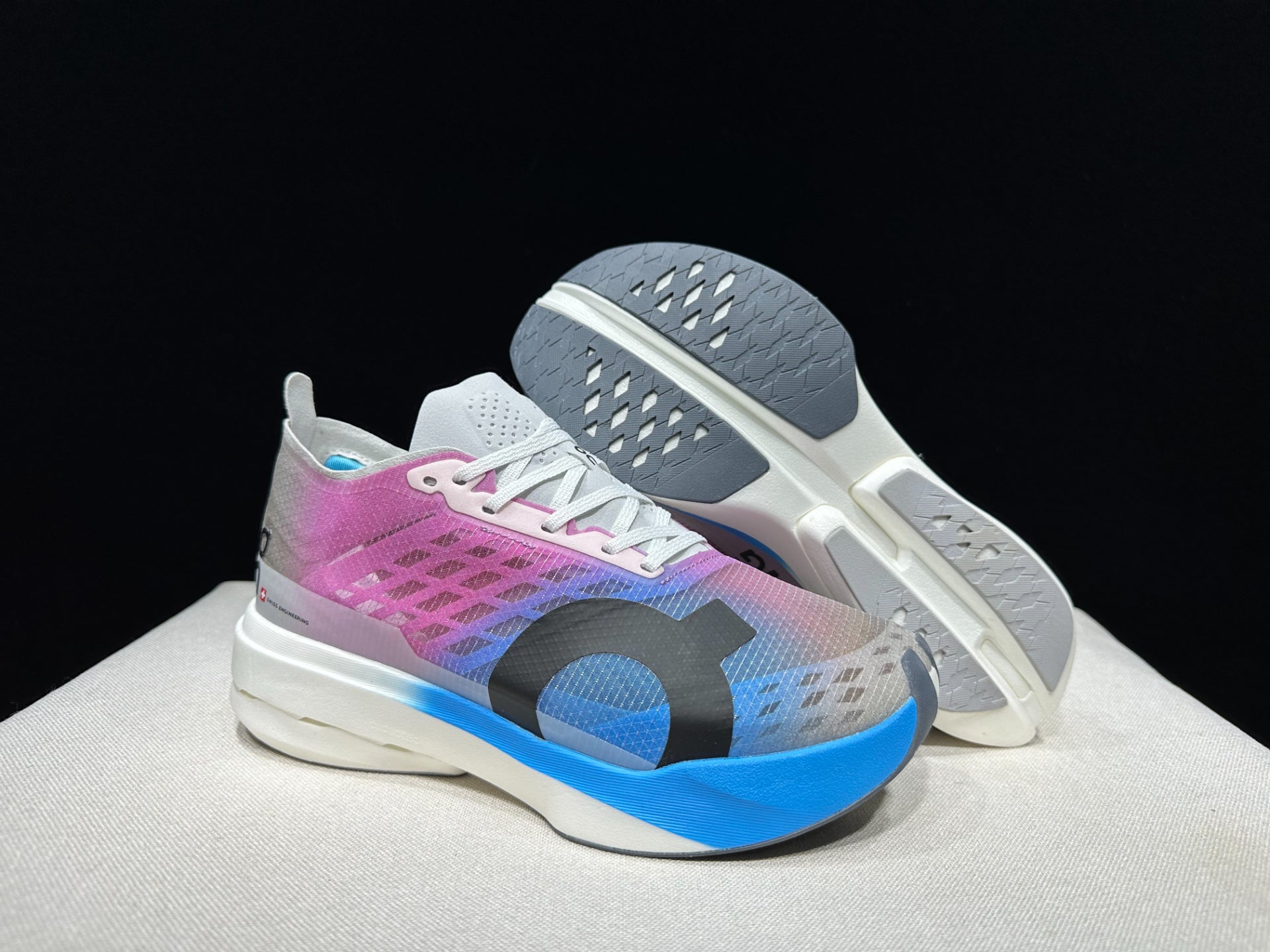 On Cloudboom Strike Running Shoes Purple Blue Grey
