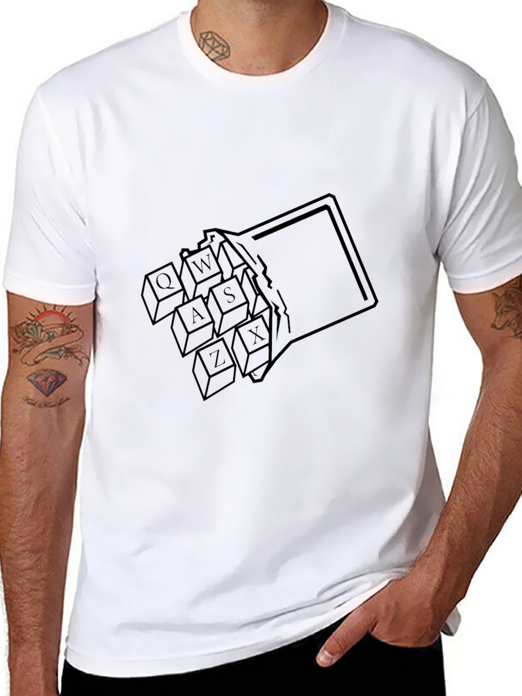 Keyboard Keys T-Shirt - Black