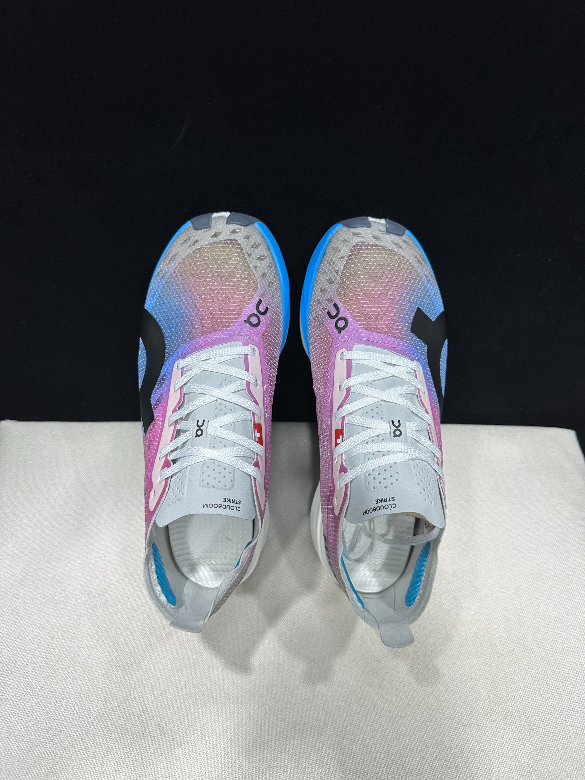 On Cloudboom Strike Running Shoes Purple Blue Grey