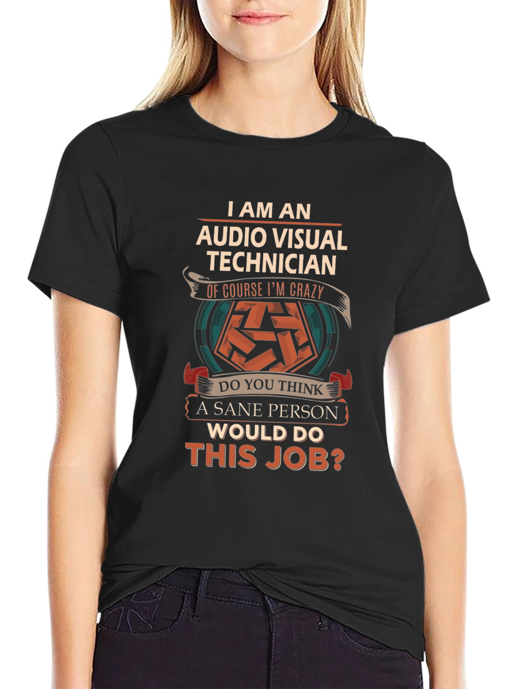 Audio Visual Technician Crazy Job T-Shirt