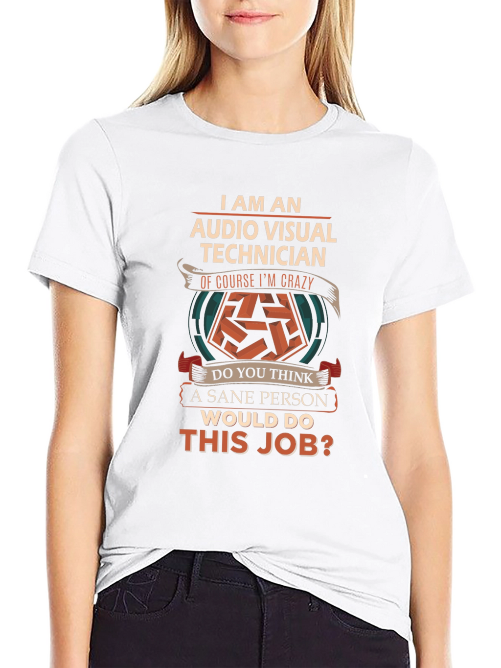 Audio Visual Technician Crazy Job T-Shirt