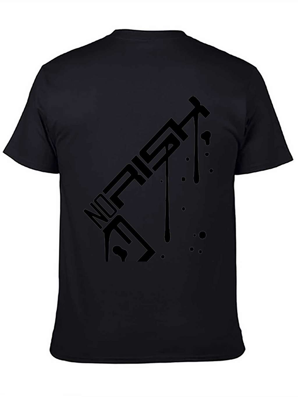 Modern Black T-Shirt with Abstract Graphic Design