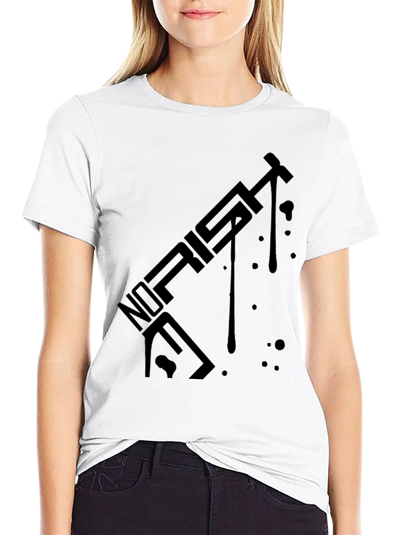 Modern Black T-Shirt with Abstract Graphic Design