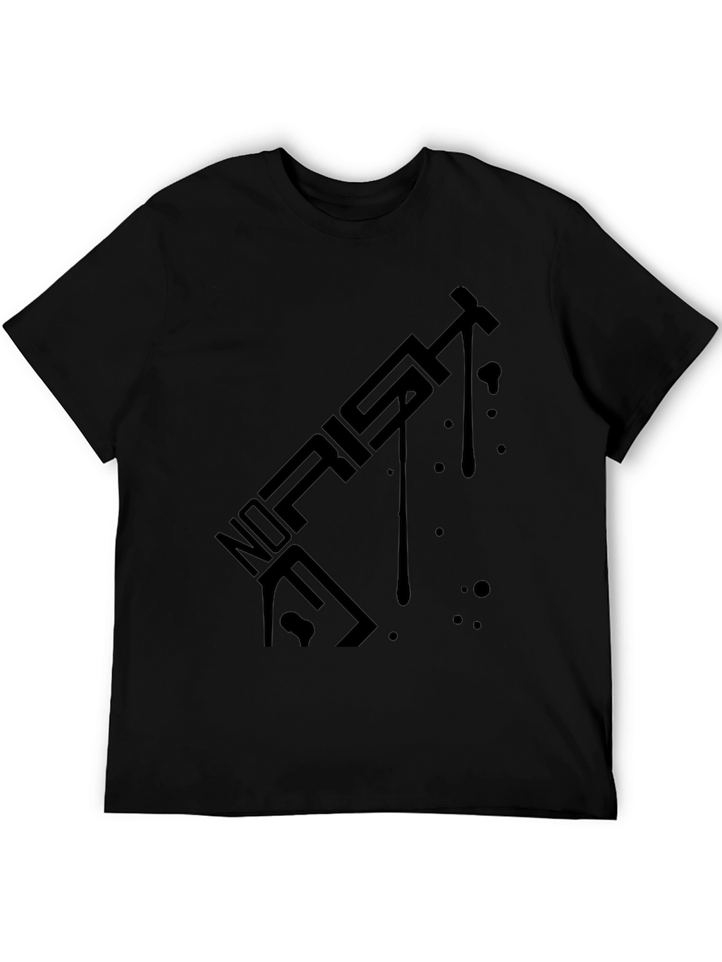 Modern Black T-Shirt with Abstract Graphic Design