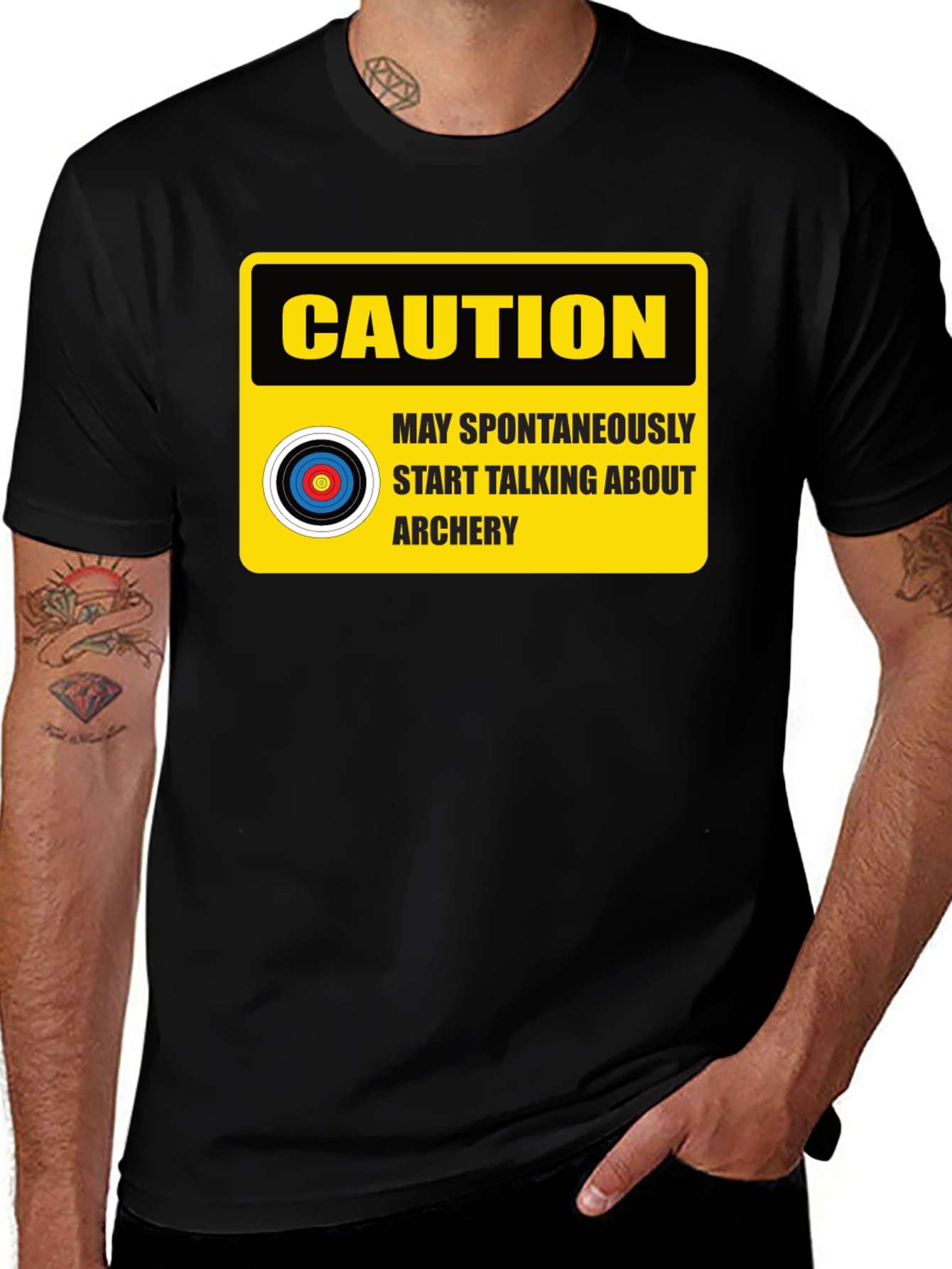 Caution Archery T-Shirt - May Spontaneously Start Talking!