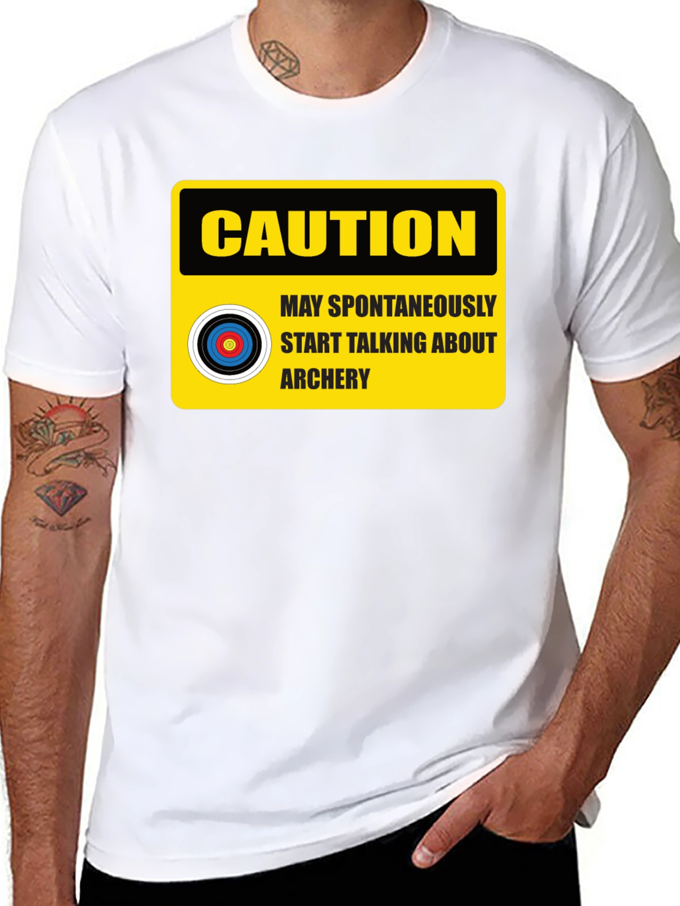 Caution Archery T-Shirt - May Spontaneously Start Talking!