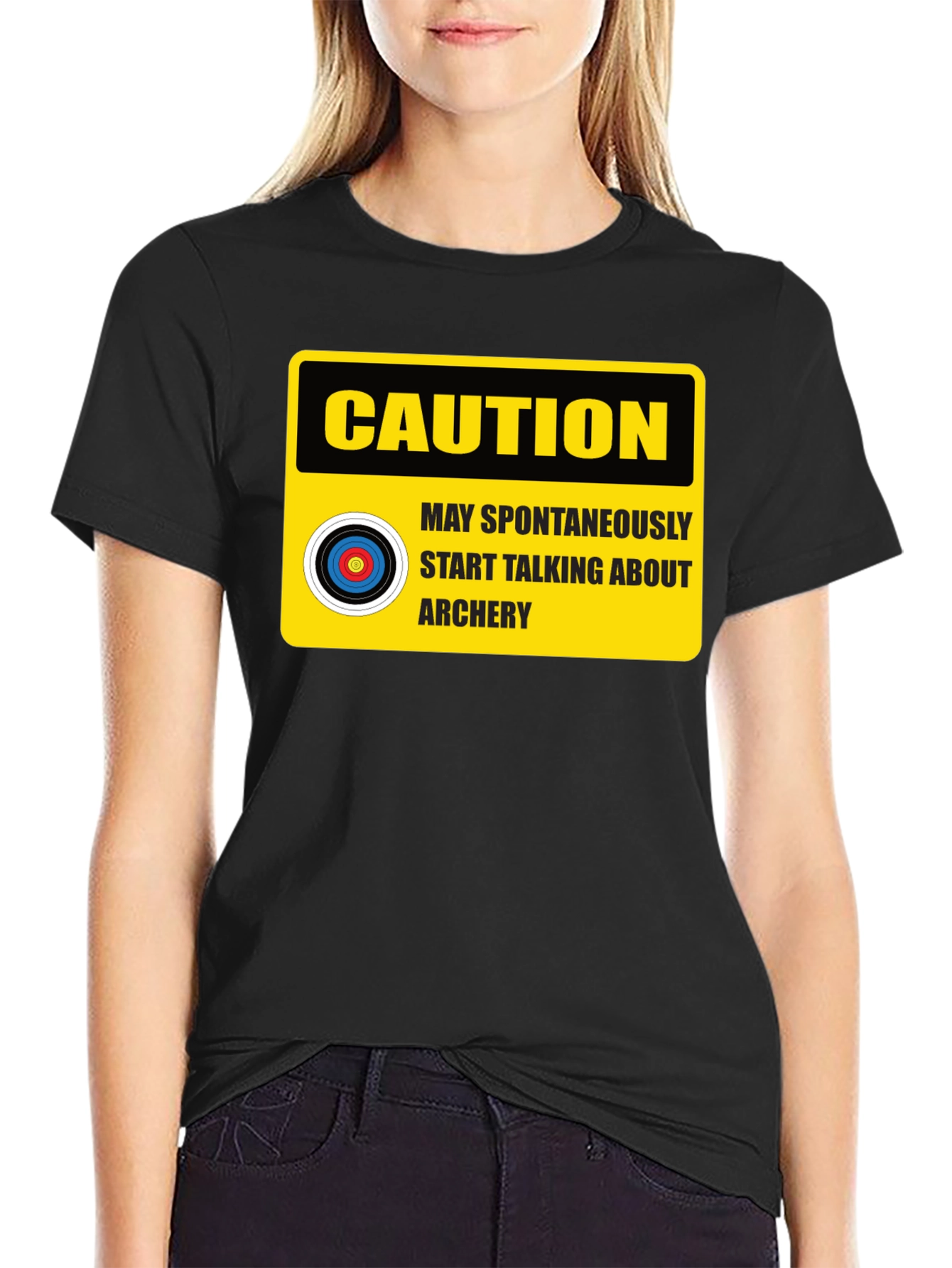 Caution Archery T-Shirt - May Spontaneously Start Talking!
