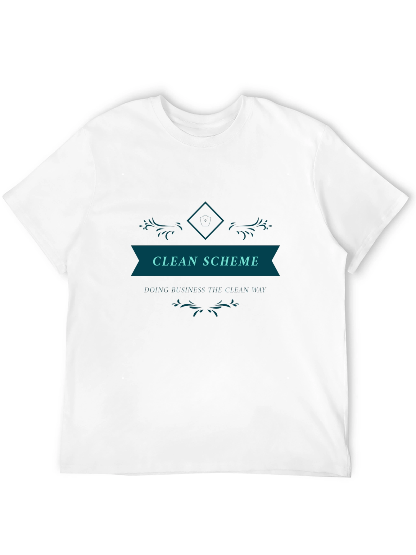 Clean Scheme Graphic Tee - Black Cotton T-Shirt