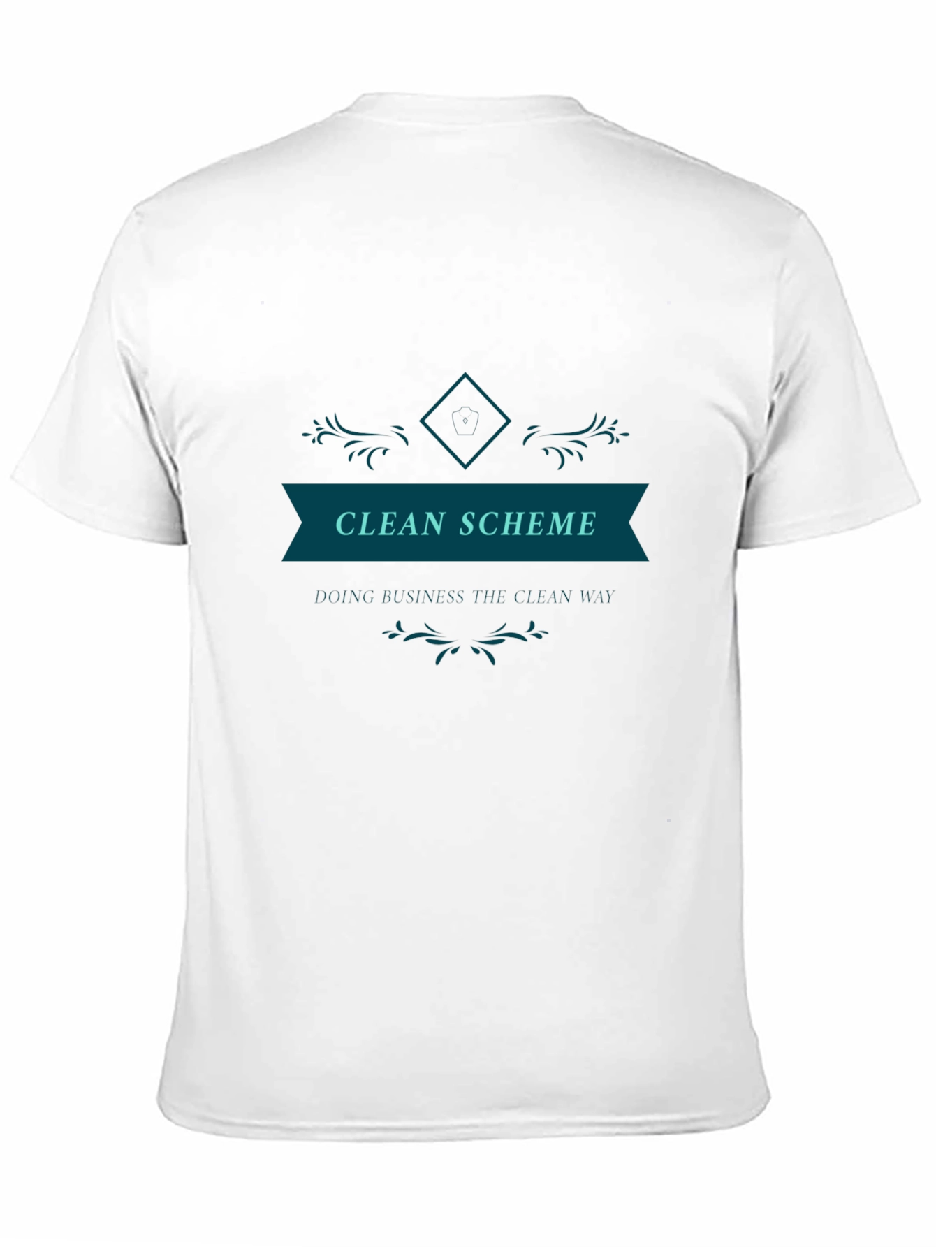 Clean Scheme Graphic Tee - Black Cotton T-Shirt