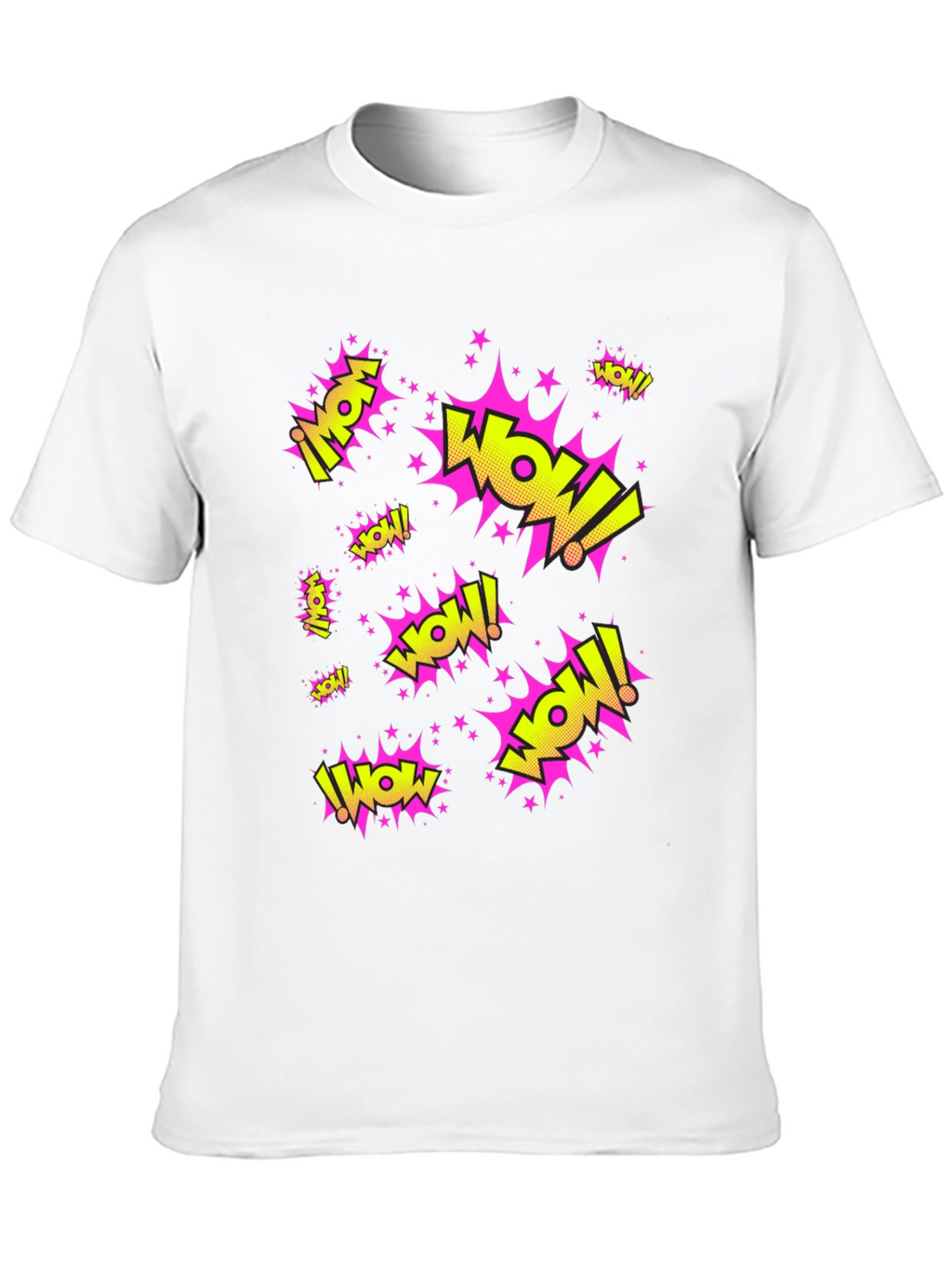 WOW! Graphic Print Black T-Shirt