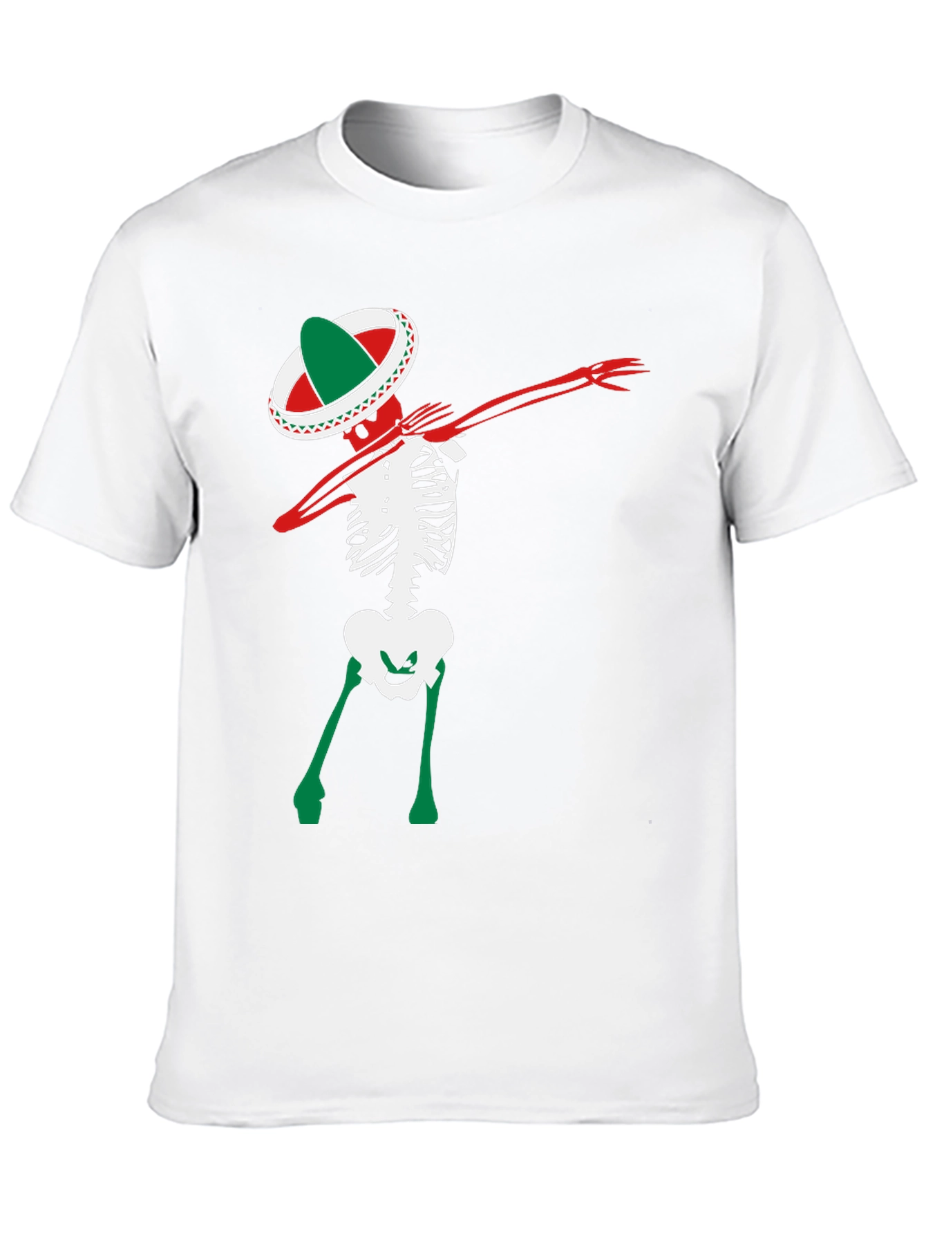 Dabbing Skeleton Sombrero Tee - Fiesta Time!