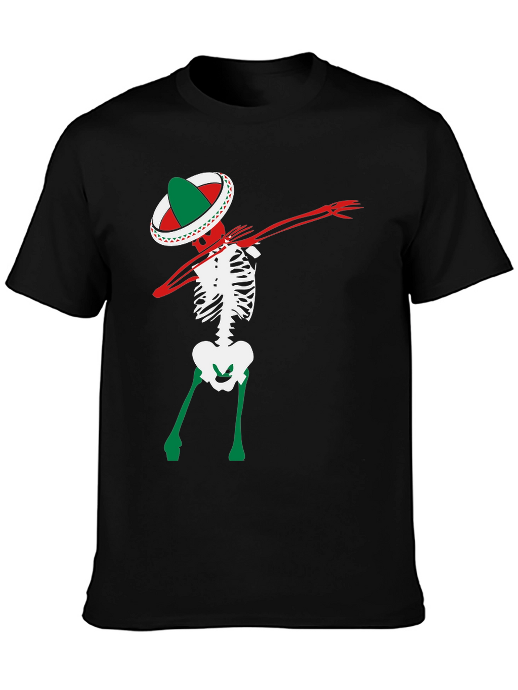 Dabbing Skeleton Sombrero Tee - Fiesta Time!
