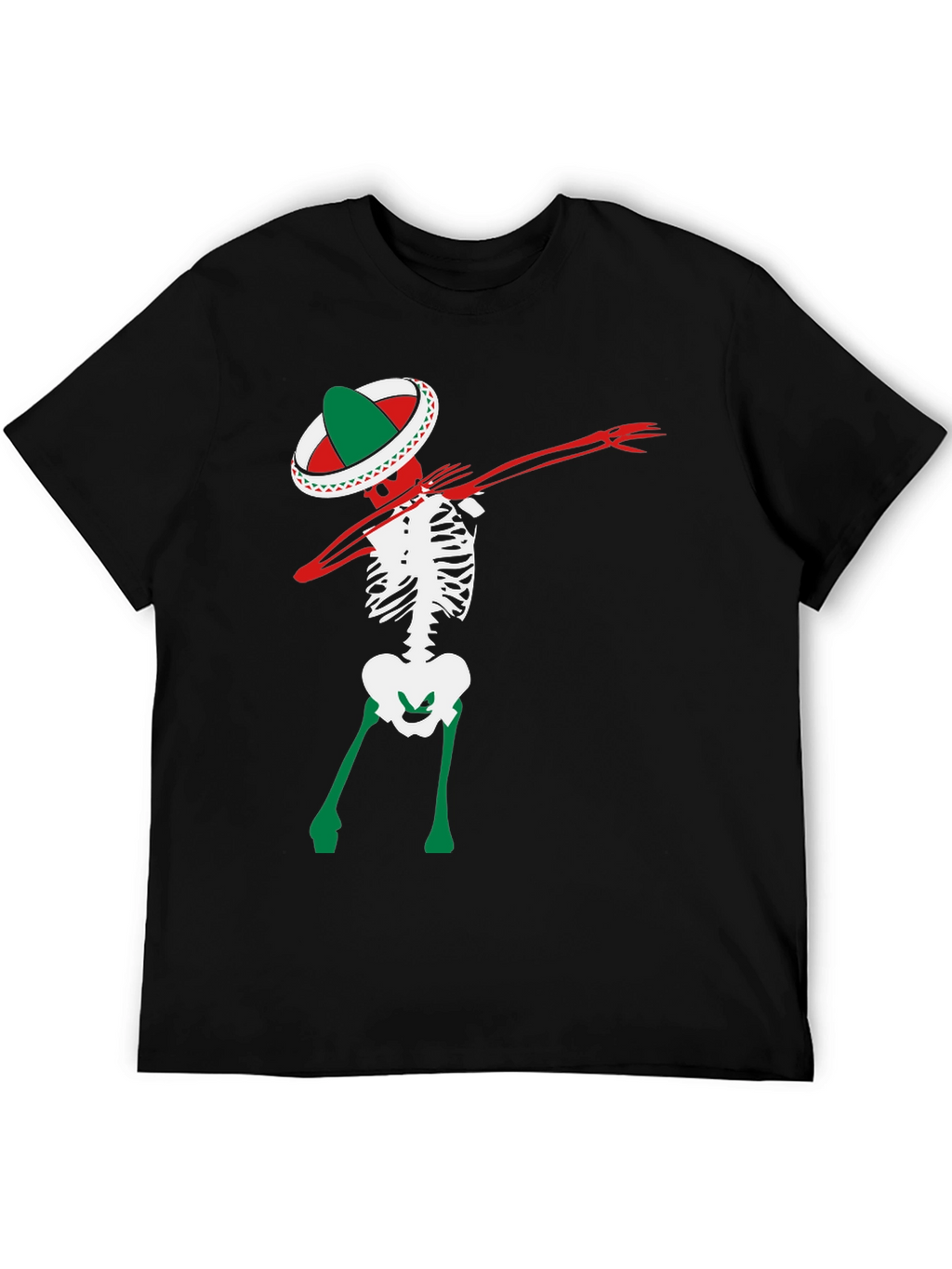 Dabbing Skeleton Sombrero Tee - Fiesta Time!