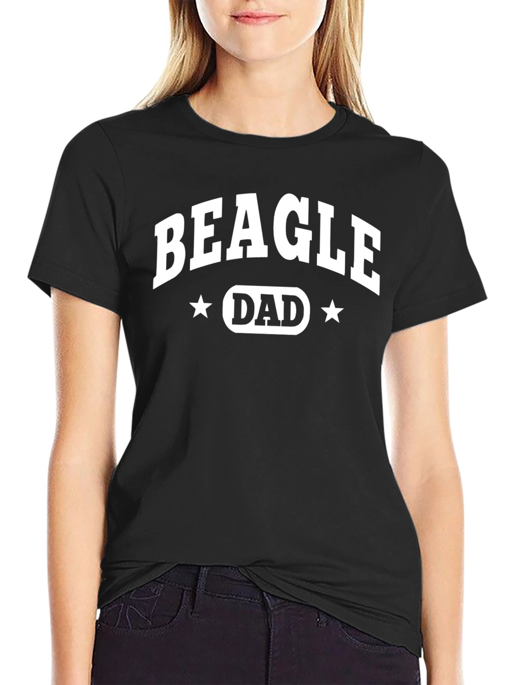 Beagle Dad T-Shirt - Black Cotton Tee