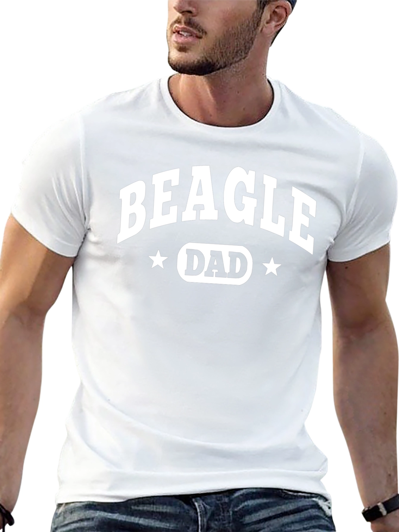 Beagle Dad T-Shirt - Black Cotton Tee