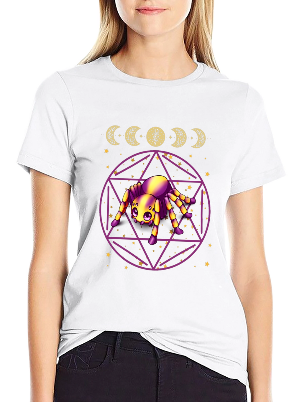 Mystic Spider Moon Phase Graphic Tee