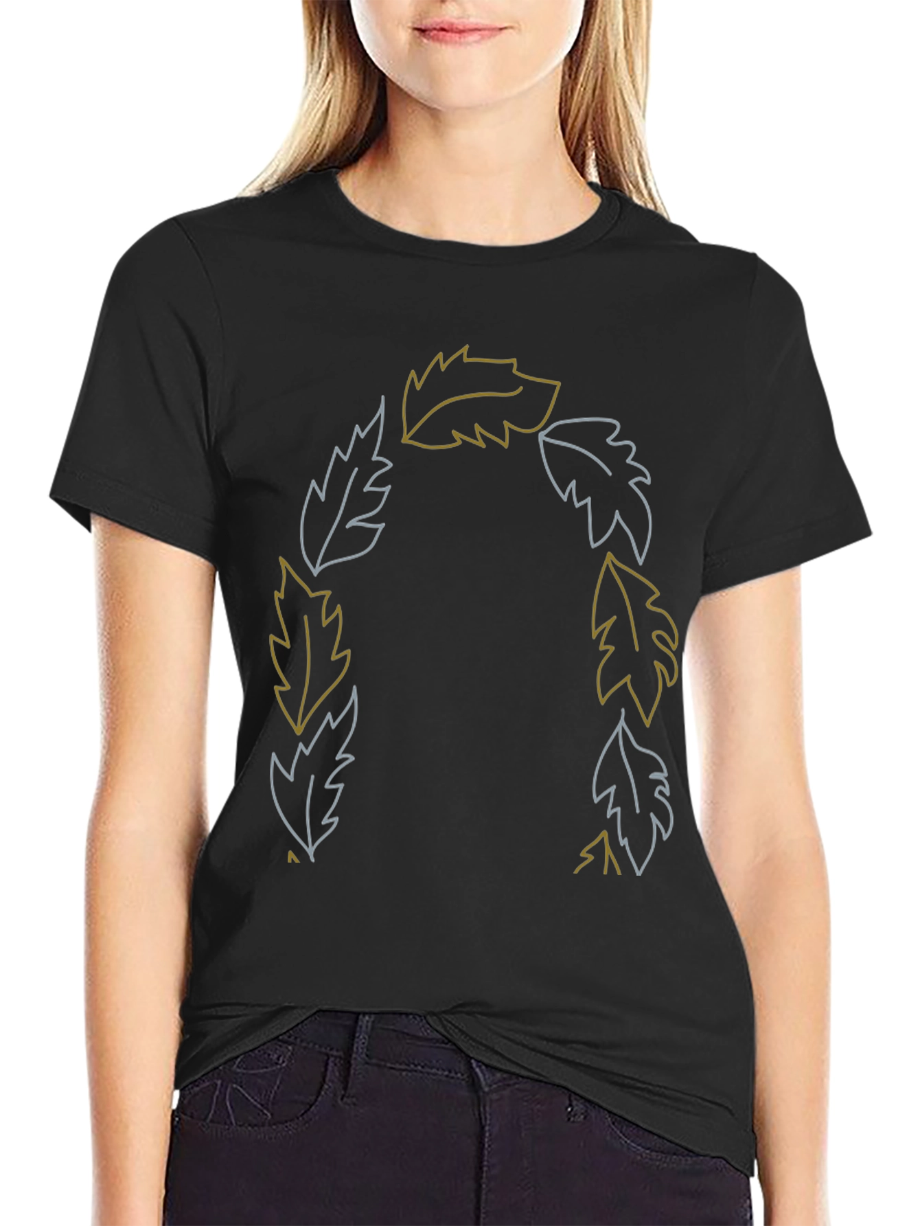 Leaf Crown Graphic Tee - Stylish Casual Comfort
