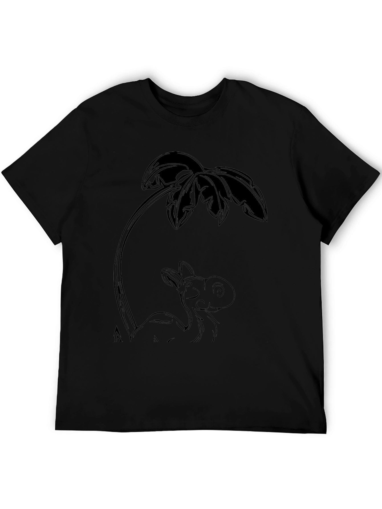 Camel Under Palm Tree Black T-Shirt