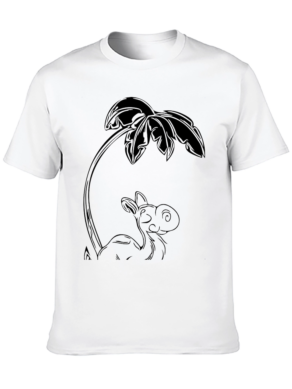 Camel Under Palm Tree Black T-Shirt