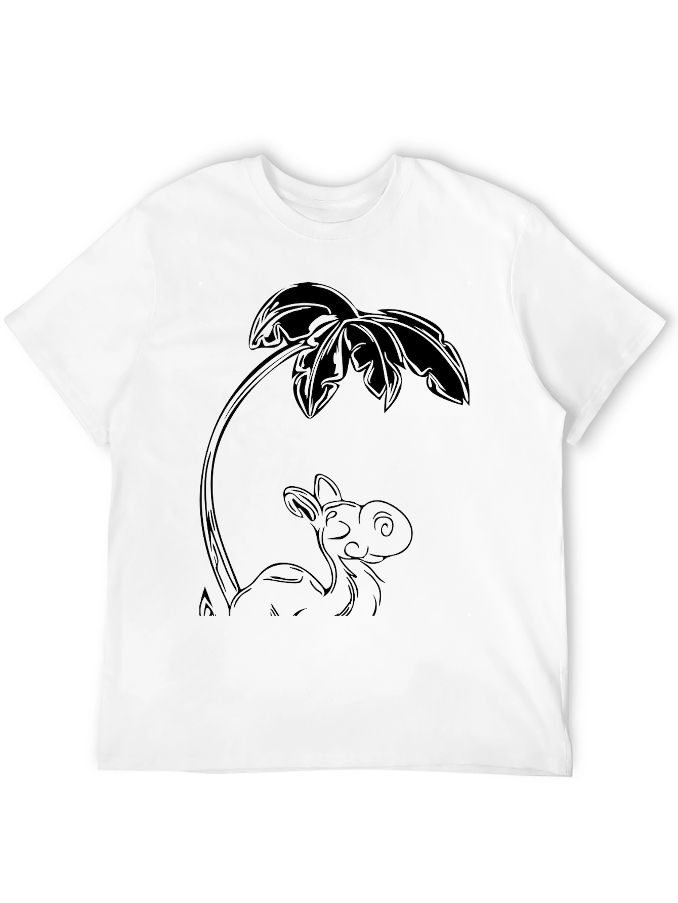 Camel Under Palm Tree Black T-Shirt
