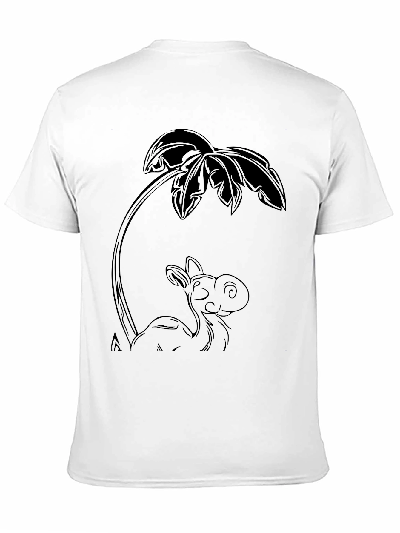 Camel Under Palm Tree Black T-Shirt