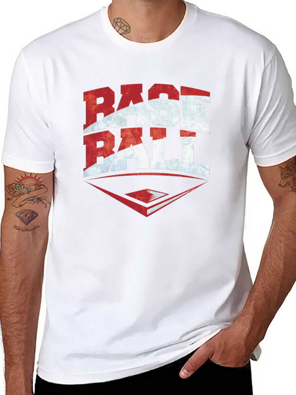 Baseball Graphic T-Shirt - Black Tee