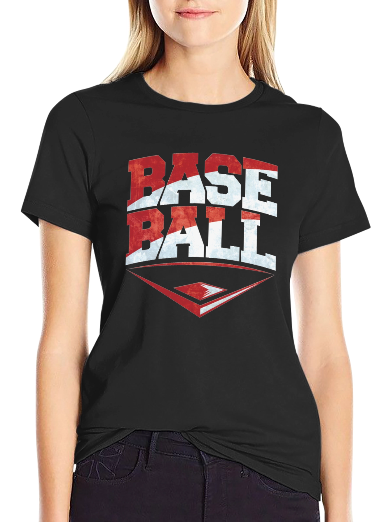 Baseball Graphic T-Shirt - Black Tee