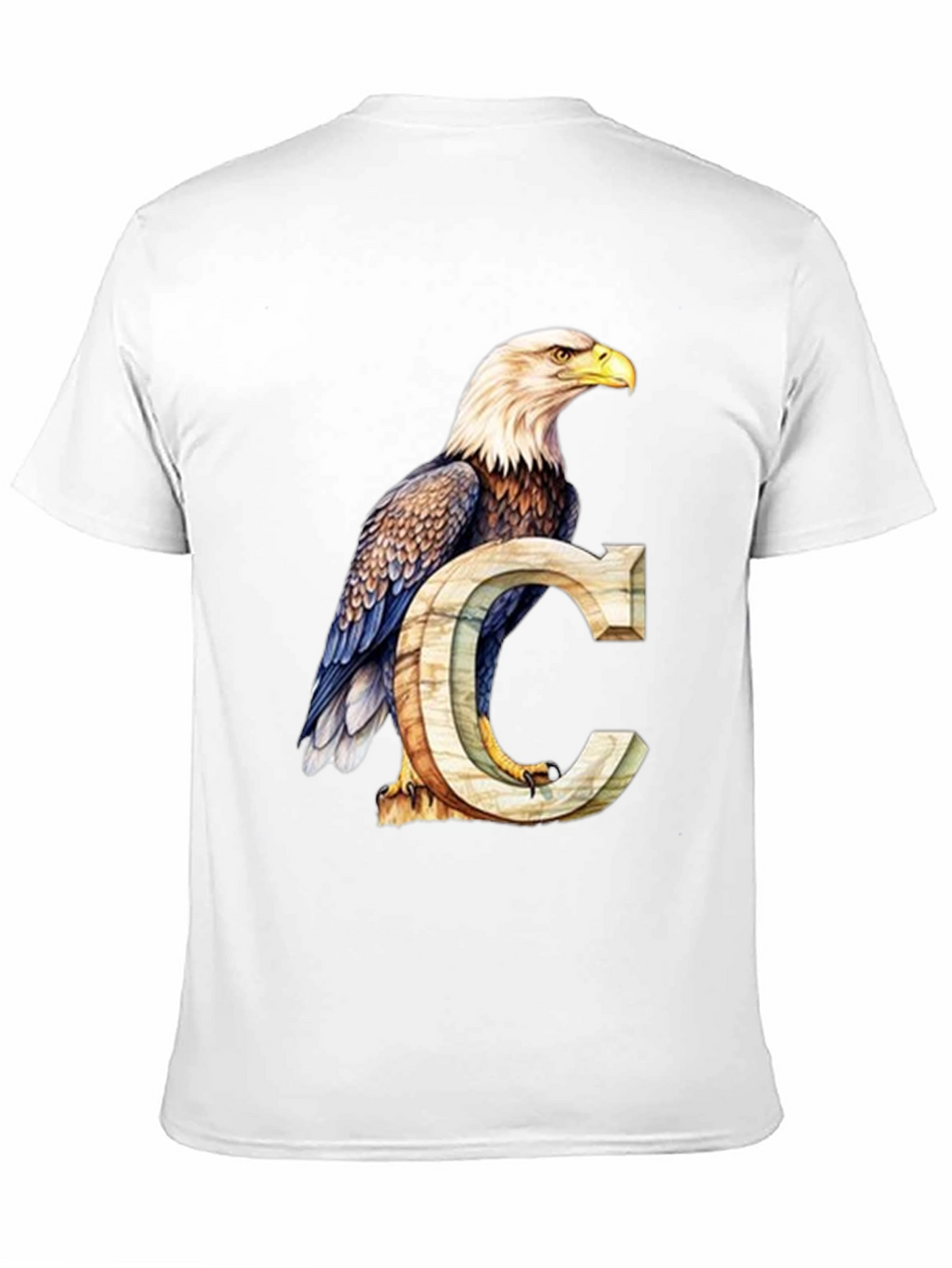 Eagle and Letter C Graphic T-Shirt