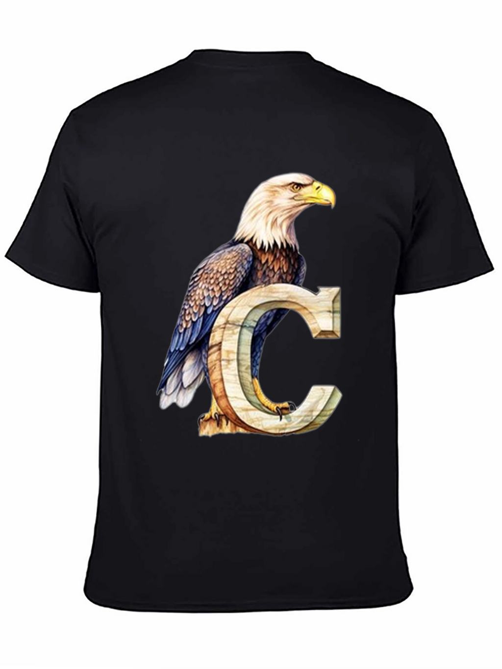 Eagle and Letter C Graphic T-Shirt