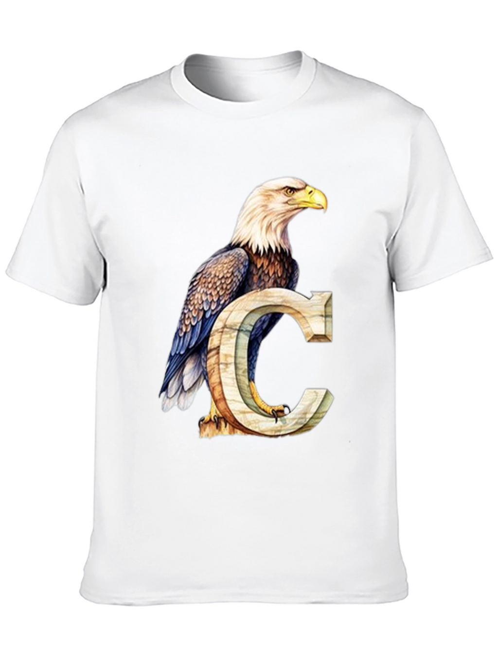 Eagle and Letter C Graphic T-Shirt
