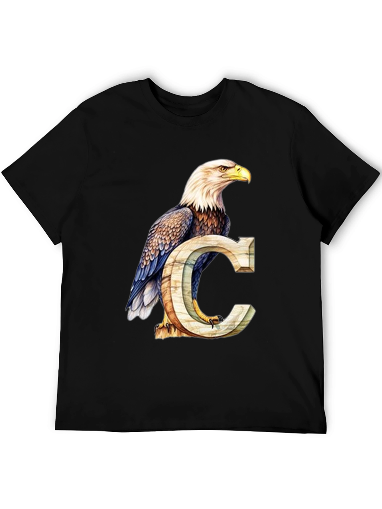Eagle and Letter C Graphic T-Shirt