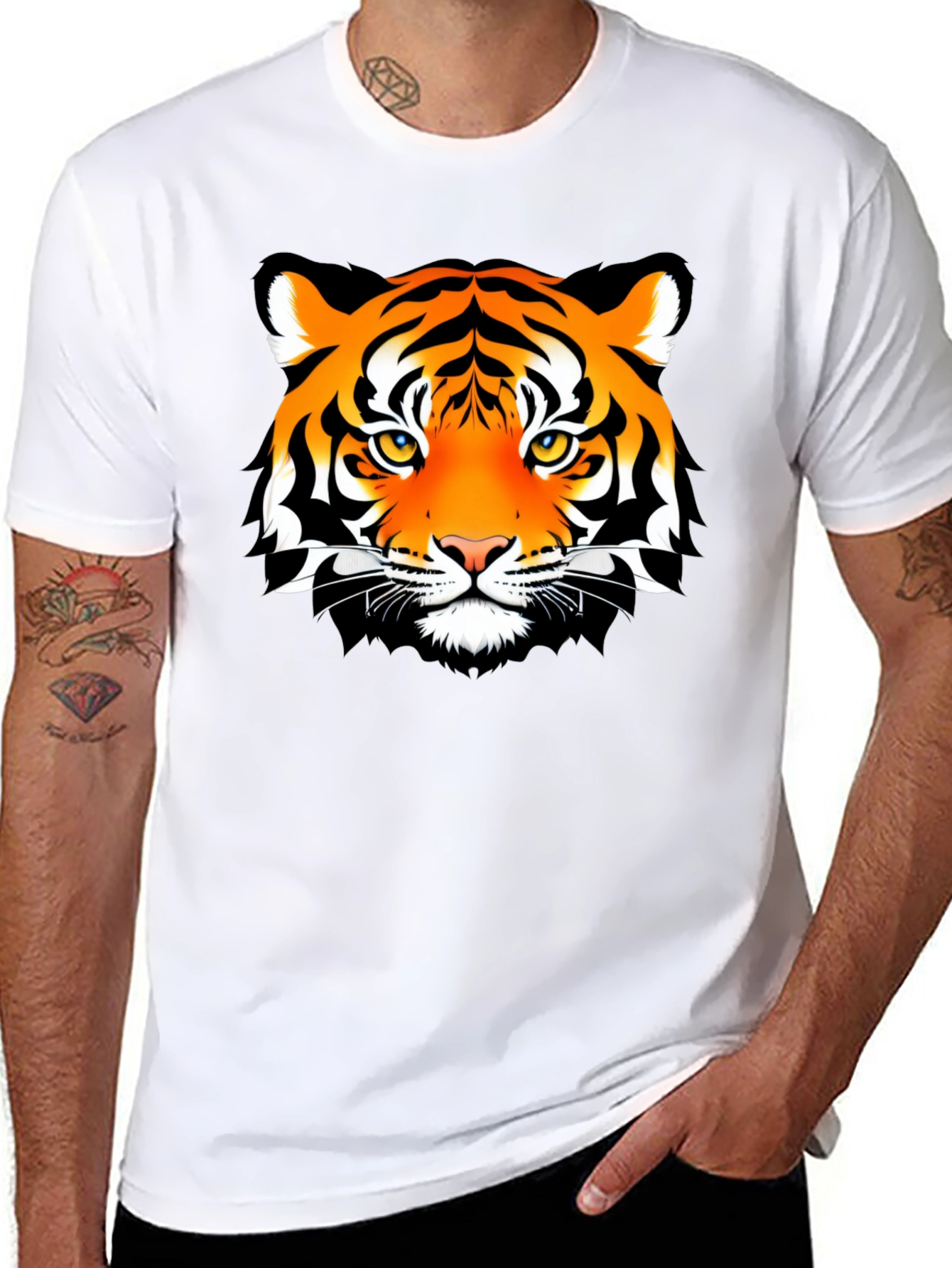 Bold Tiger Graphic T-Shirt