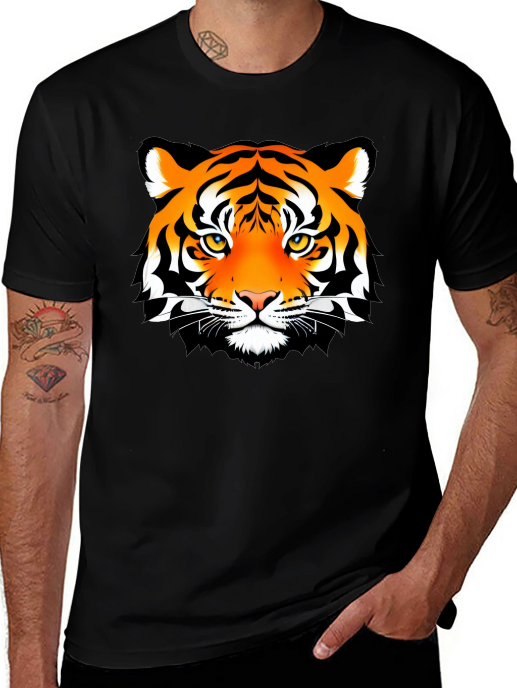 Bold Tiger Graphic T-Shirt