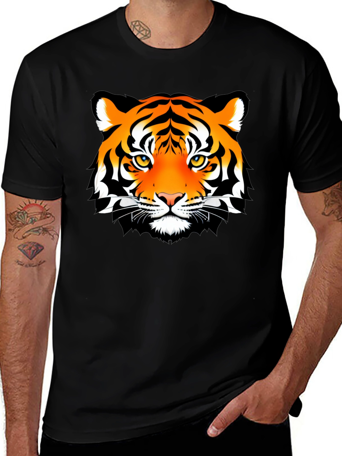 Bold Tiger Graphic T-Shirt
