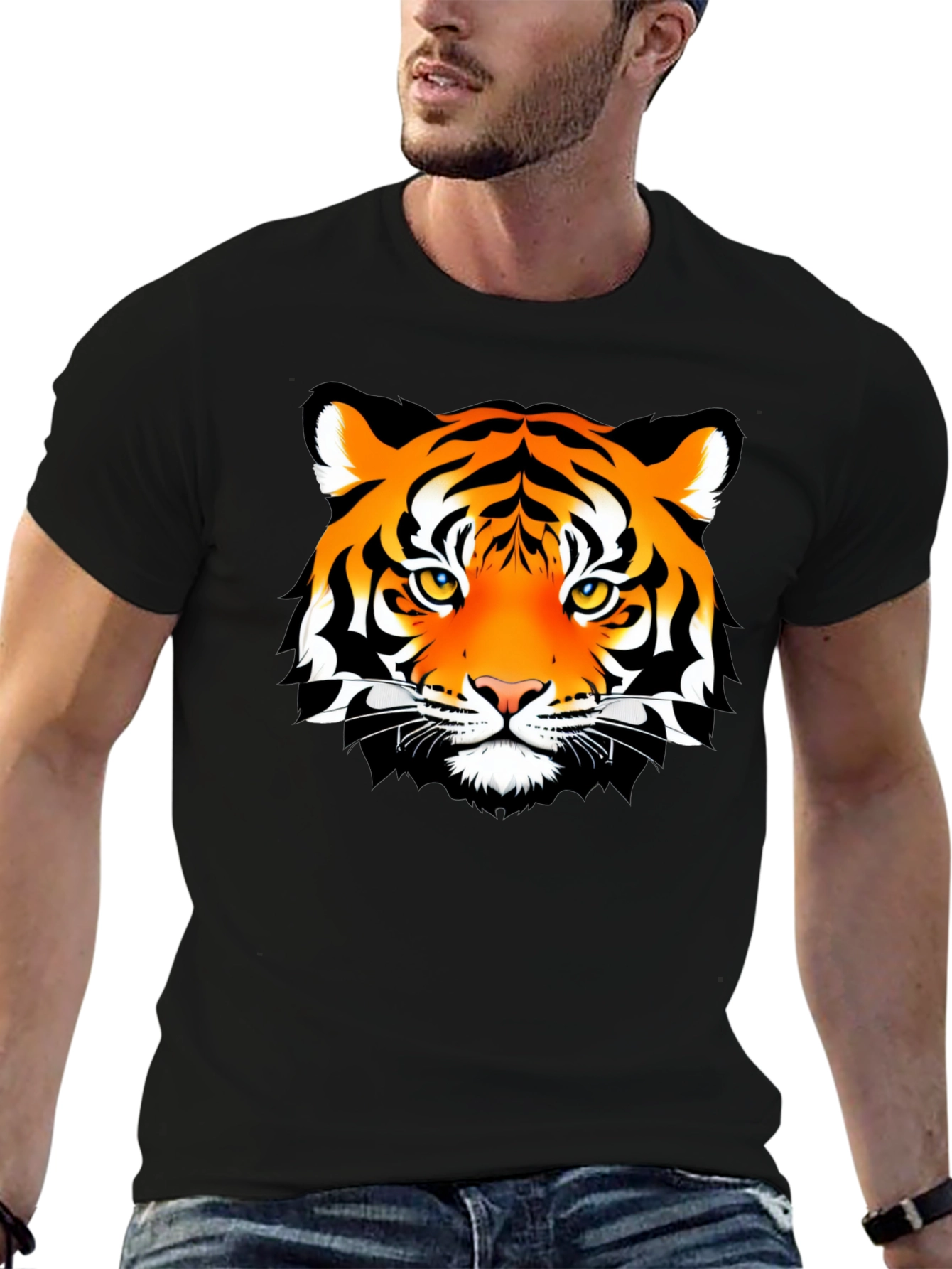 Bold Tiger Graphic T-Shirt