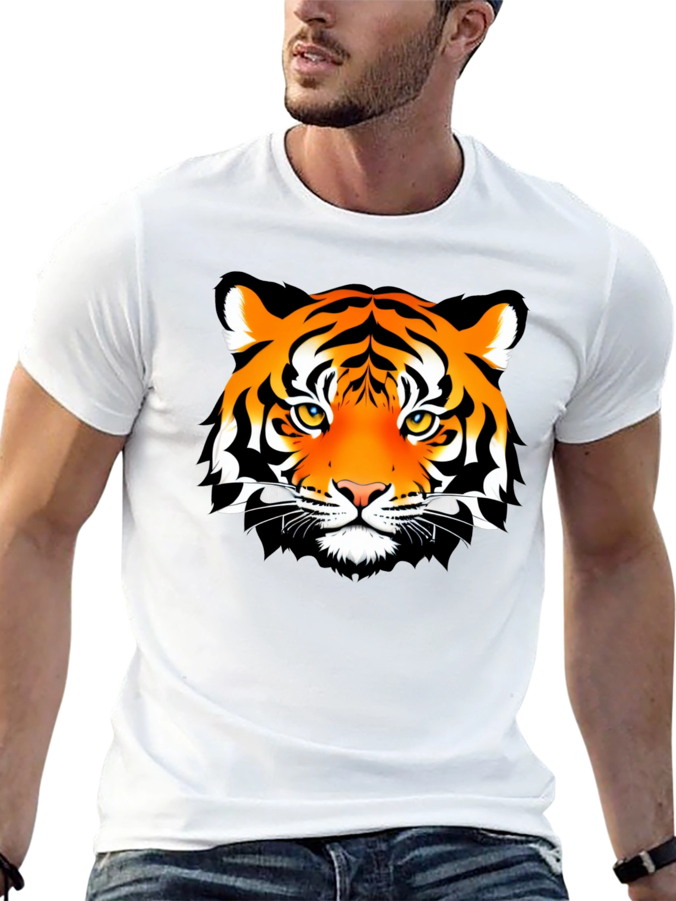 Bold Tiger Graphic T-Shirt