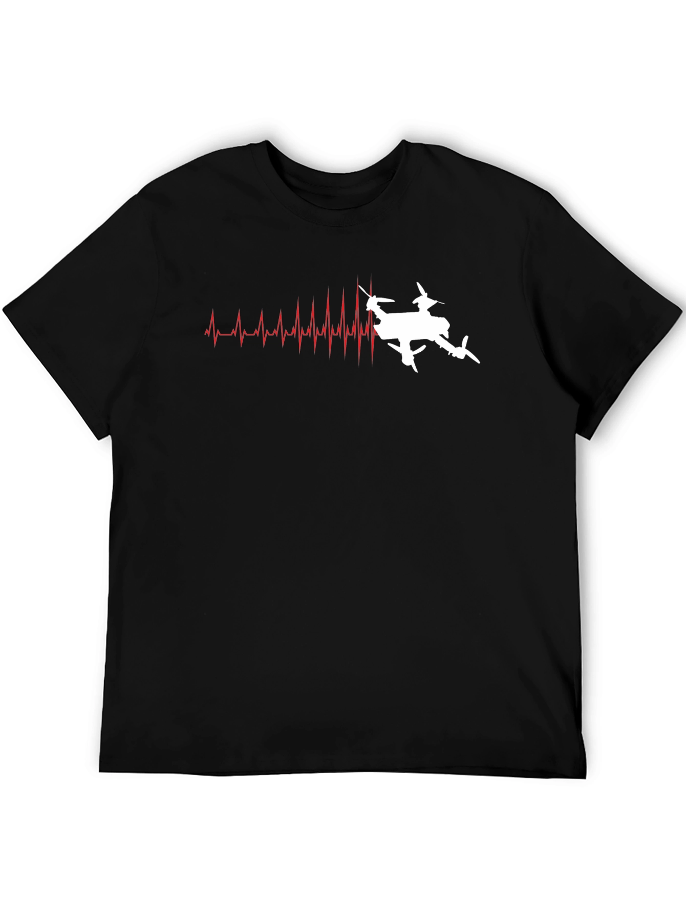 Drone Heartbeat Black T-Shirt