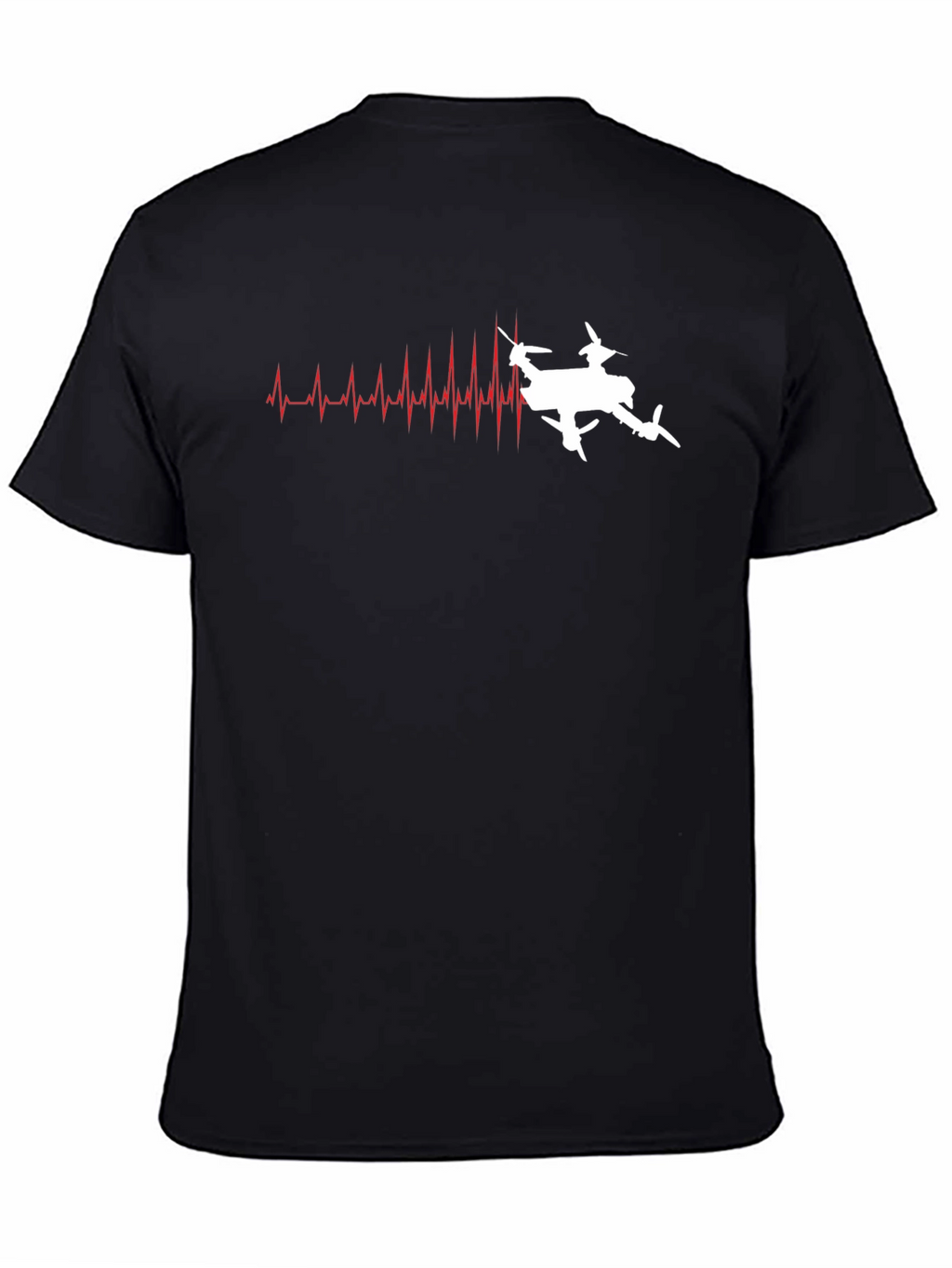 Drone Heartbeat Black T-Shirt