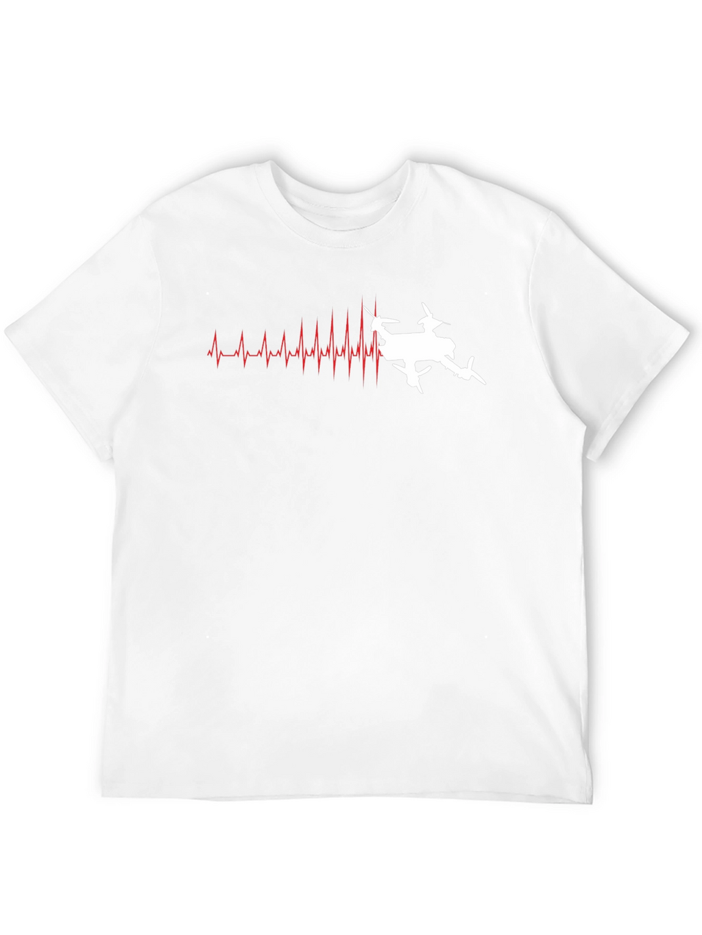Drone Heartbeat Black T-Shirt