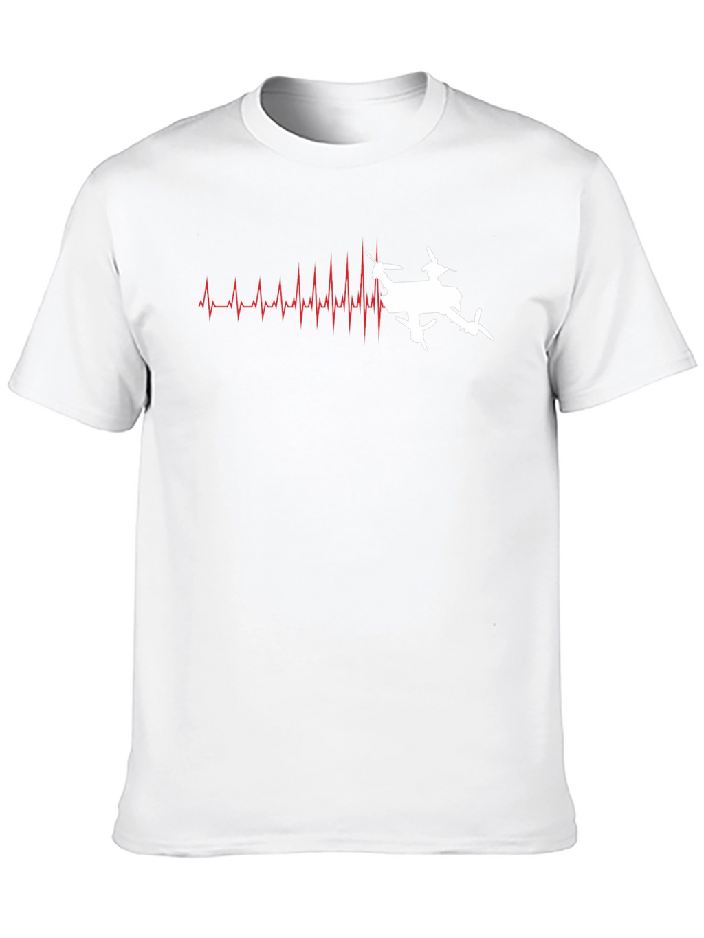 Drone Heartbeat Black T-Shirt