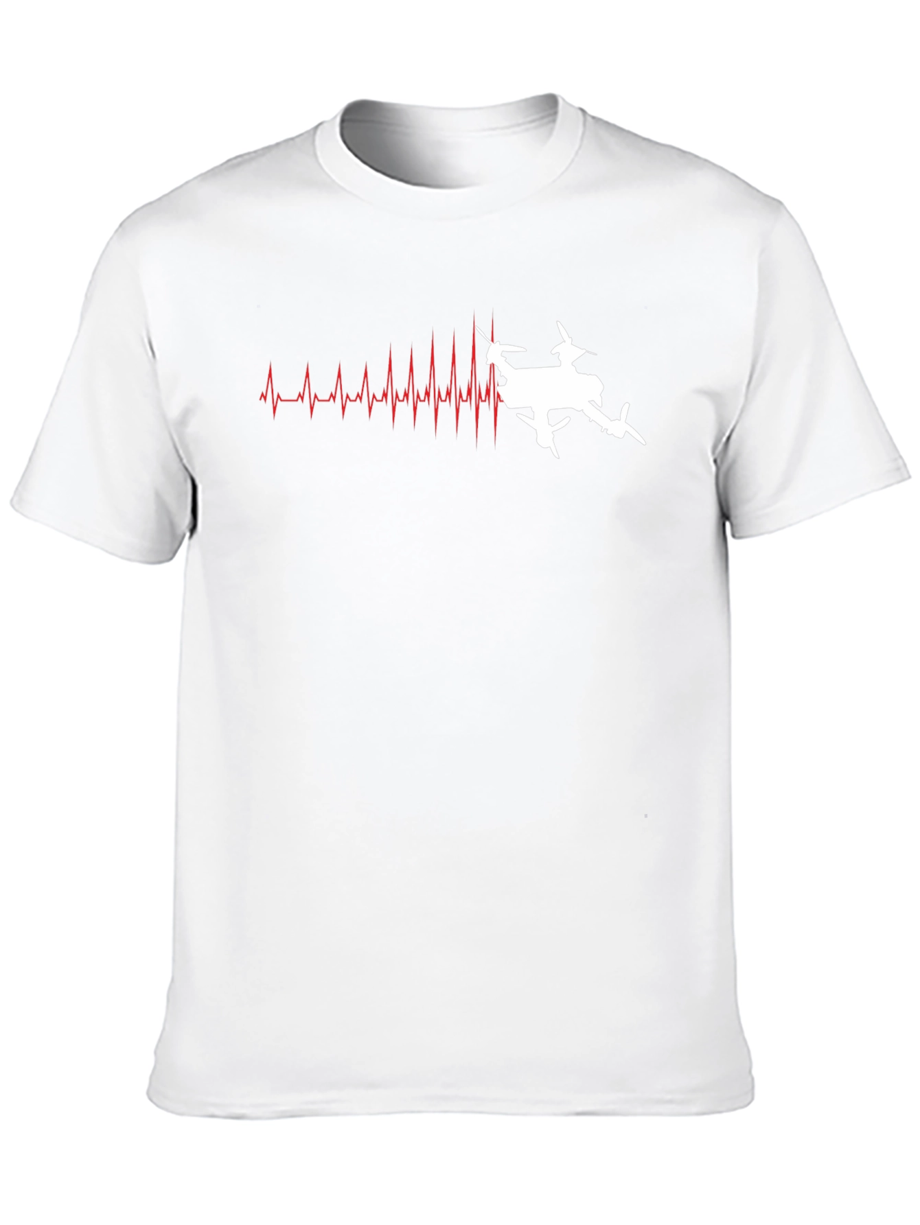 Drone Heartbeat Black T-Shirt