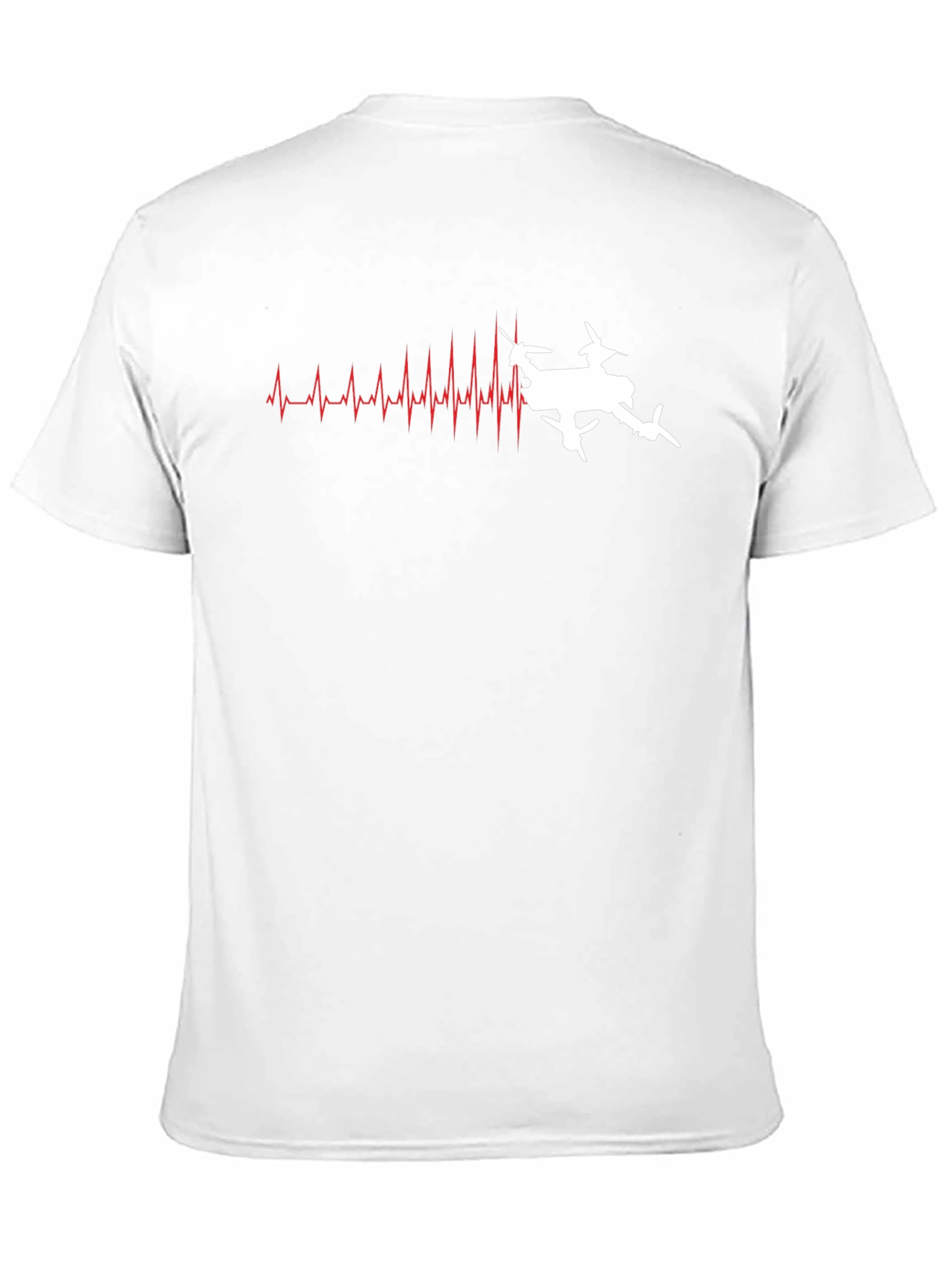 Drone Heartbeat Black T-Shirt