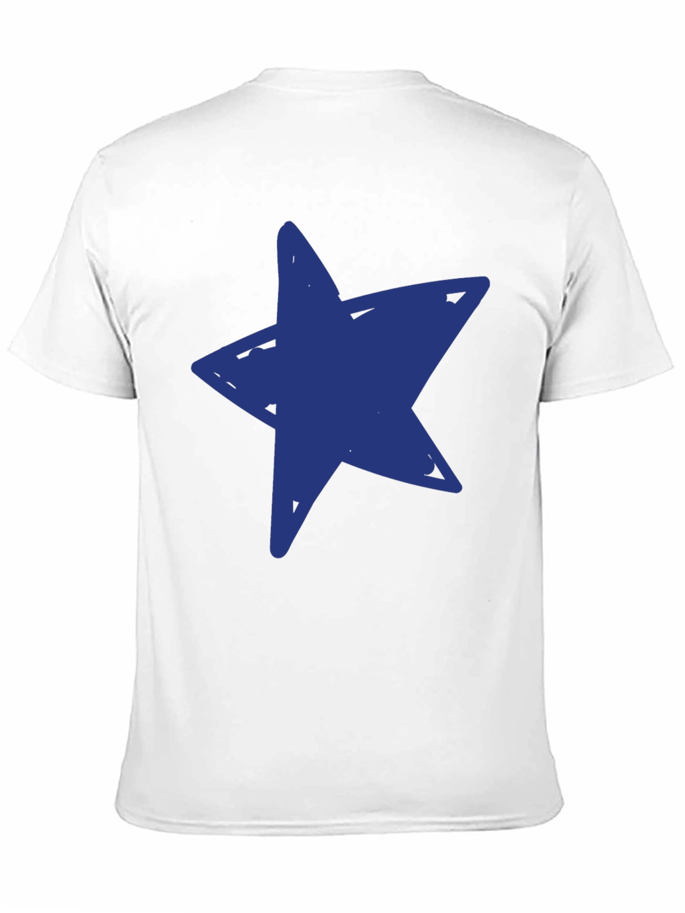 Blue Star Graphic Black T-Shirt