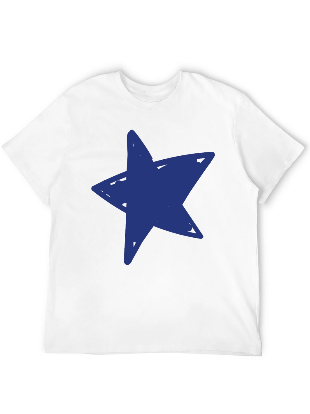 Blue Star Graphic Black T-Shirt
